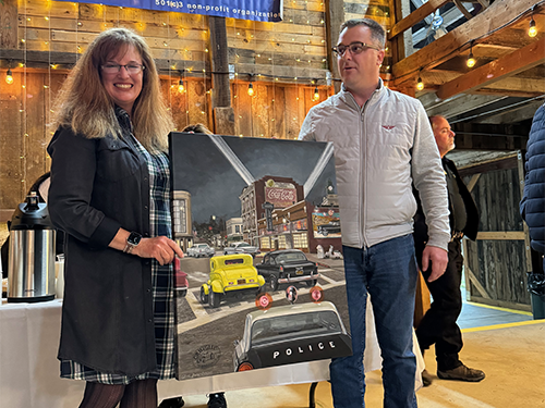 dinner event presentation of art